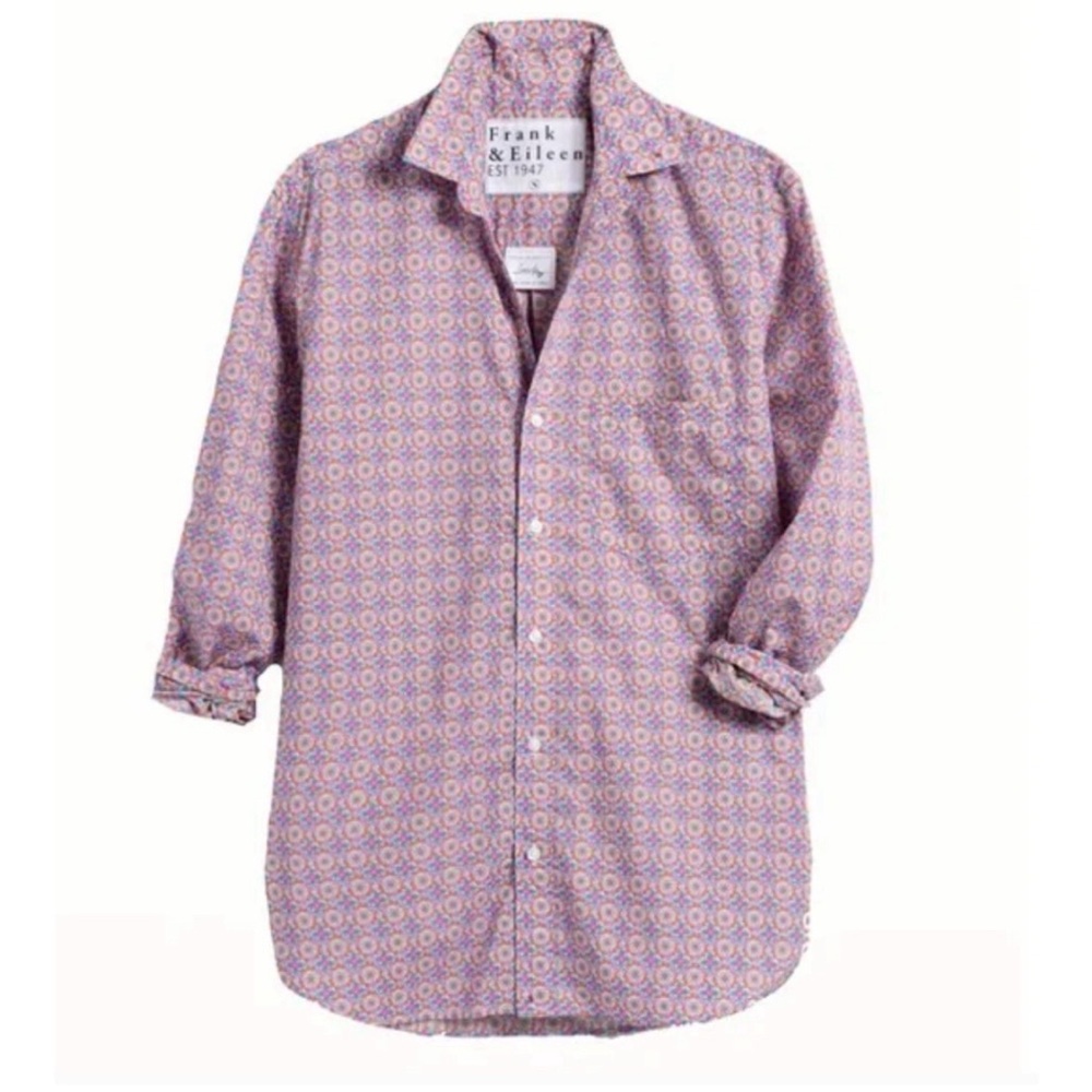 Frank & Eileen Joedy Shirt S floral geometric print